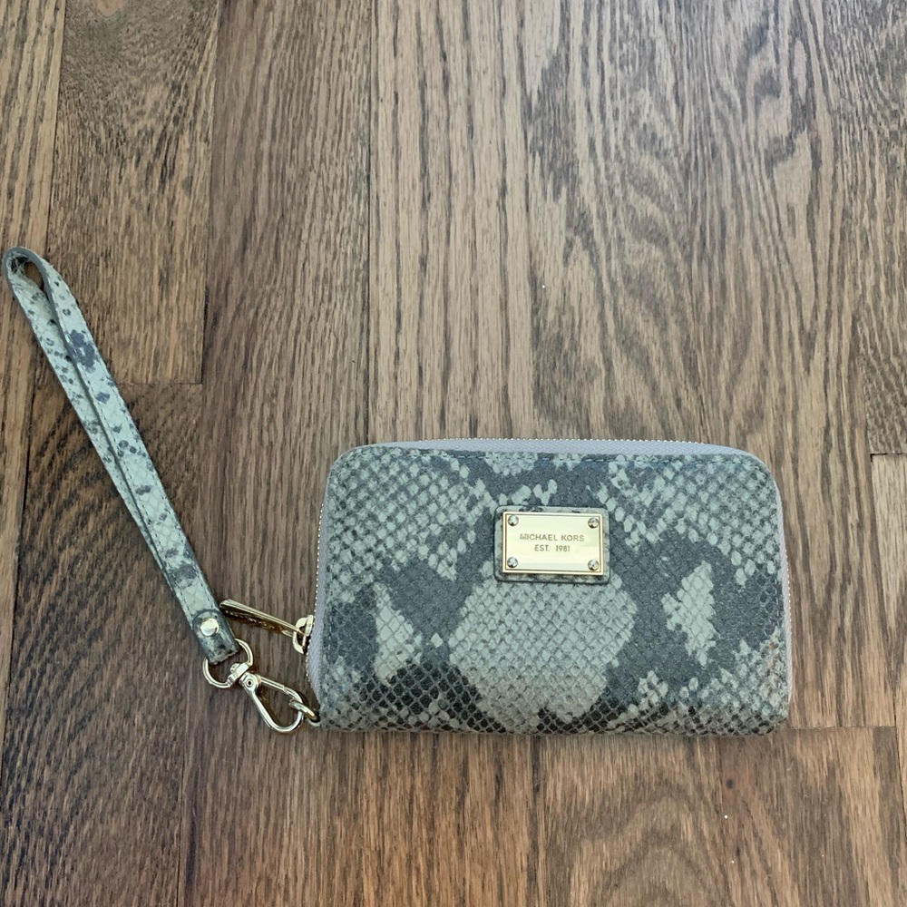 Michael Kors Snakeskin Wristlet